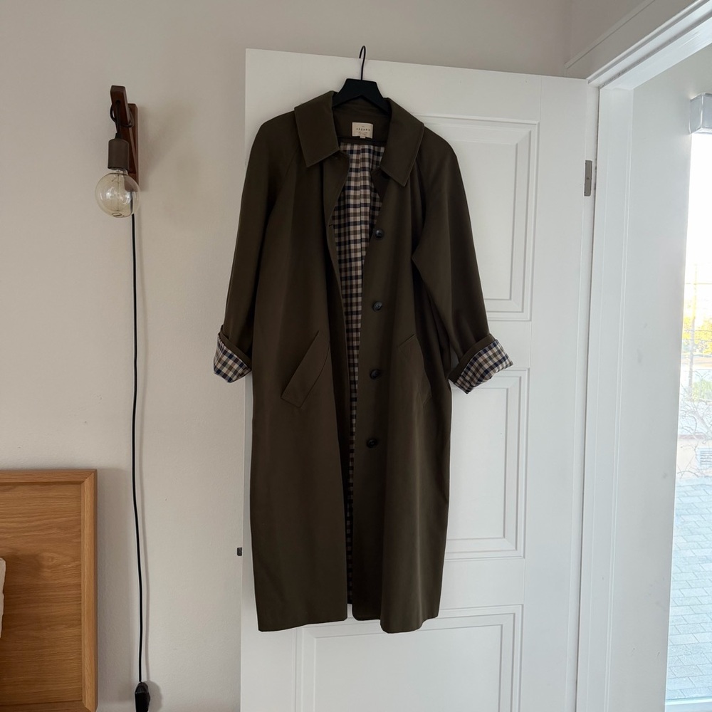 Sezane Olive Green Trench Coat
